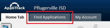 Find Applications tab